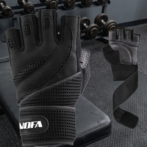 Nofa Gym <b>Weight</b> Lifting <b>Gloves</b> Synthetic Leather Long Wrist Wraps Support Non-Slip Grip Palm Custom Logo Multi-Color XS-XL - Product Image 3