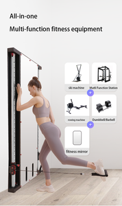 Fitness à domicile mural câble Crossover Trainer <span class=keywords><strong>Machine</strong></span> en acier <span class=keywords><strong>pour</strong></span> la <span class=keywords><strong>musculation</strong></span> jambe <span class=keywords><strong>dos</strong></span> poitrine bras entraînement comprend Fitness - Product Image 3