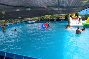 Utefun-Piscina grande rectangular <span class=keywords><strong>de</strong></span> <span class=keywords><strong>acero</strong></span> para exteriores, conjunto <span class=keywords><strong>de</strong></span> piscina sobre el suelo, fácil <span class=keywords><strong>de</strong></span> instalar - Product Image 2