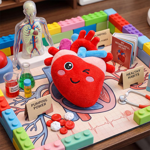 Peluche de Corazón Personalizado al por Mayor, Células Sanguíneas de Peluche, Regalos de Recuperación de Cirugía Cardíaca, Regalo para Supervivientes de Ataques, Regalos Anatómicos - Product Image 3