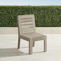 Table et chaises de salle à manger d'extérieur modernes, design sans accoudoirs, en teck massif, durables et élégantes, meubles de jardin pour restaurant