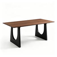 Table de salle à manger carrée multifonctionnelle en chêne massif de style médiéval, grande table de salon en bois massif, style rustique pour restaurant