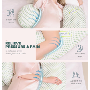 Oreiller <span class=keywords><strong>de</strong></span> <span class=keywords><strong>grossesse</strong></span> en forme <span class=keywords><strong>de</strong></span> U réglable pour femmes enceintes, soutien complet du corps pour la taille, l'abdomen, <span class=keywords><strong>les</strong></span> jambes, tous <span class=keywords><strong>les</strong></span> types <span class=keywords><strong>de</strong></span> sommeil - Product Image 4