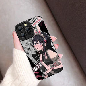 Funda de teléfono Popular con personajes de Anime para iPhone <span class=keywords><strong>11</strong></span> 12 13 14 15 Pro Max, elegante funda protectora para móvil de dibujos animados, <span class=keywords><strong>características</strong></span> a prueba de golpes - Product Image 3