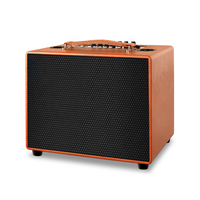 Altavoces bluetooth De Alta Calidad De Audio Powered Speakers Professional Active Wooden Karaoke Speaker with Mic and bluetooth