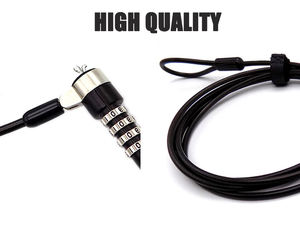 <span class=keywords><strong>Cable</strong></span> de seguridad antirrobo de acero universal Cerradura para portátil Cerradura de <span class=keywords><strong>cable</strong></span> con ranura de cuña extraíble con contraseña de 4 dígitos para computadora portátil DELL - Product Image 5