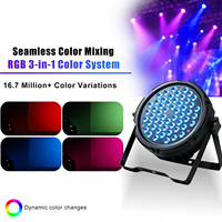 Projecteur PAR LED RGB 3-en-1 54*3W avec contrôle DMX512, boîtier en aluminium, éclairage d'effet de scène, adapté pour les mariages, les églises, les DJ