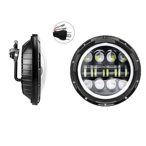 Phare Wrangler à 16 LED de 7 pouces, 80W, 15000 Lm, cercle complet, pour voiture et moto, lumière de remplacement - Product Image 2