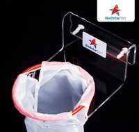 Support acrylique étoile de mer rouge, préfiltre, support de chaussette pour Aquarium récif, sac de microns
