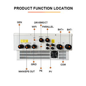 Inversor Solar Híbrido Monofásico de 6KW 6000W con Carga MPPT, Pantalla LED/LCD para Uso Doméstico, IP65 - Product Image 4