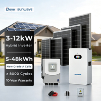 Système solaire hors réseau 3,6 kW 6,6 kW avec onduleur Deye OG03LP1 et batterie LiFePO4 10-20 kWh 48 V pour zones isolées sans réseau
