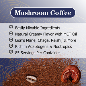 Factory Wholesale Mushroom Coffee Sodium Powder Support Custom Mushrooms High Brain Immune Easily Mixable Ingredients Coffee - Product Image 4