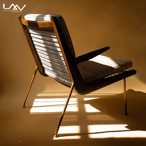 Design moderno Villa soggiorno di lusso per il tempo libero <span class=keywords><strong>sedia</strong></span> Hotel camera da letto struttura in legno tessuto per il tempo libero imbottito <span class=keywords><strong>sedia</strong></span> mobili - Product Image 3