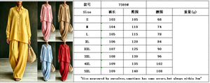 Completo Due Pezzi in Lino per Donna, Taglia S-5XL, Top Oversize e <span class=keywords><strong>Pantaloni</strong></span> <span class=keywords><strong>Palazzo</strong></span>, Vestibilità Ampia, Abbigliamento Casual Plus Size - Product Image 2