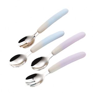 Modern Style 304 Stainless Steel Silverware Set Reusable Restaurant Korean Spoon Dinner Fork for Business Gifts Weddings - Product Image 1