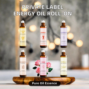 Huile essentielle pure aromathérapeutique en roll-on, mélange énergisant sucré, étiquette privée personnalisée, avec bergamote, disponible en tailles 10 ml et 15 ml - Product Image 2