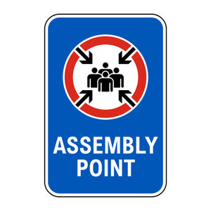 لوحة تحذير السلامة العاكسة من الالومنيوم تصلح لوضع نقاط التجميع ومنطقة الإخلاء الامنية - Product Image 2