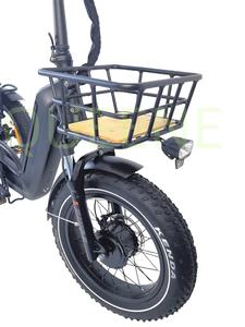Vélo <span class=keywords><strong>cargo</strong></span> électrique pliable à trois roues de 20 pouces, pneus épais pour la neige, tricycle électrique à 3 roues, tricycle électrique pour adultes à 7 vitesses - Product Image 4