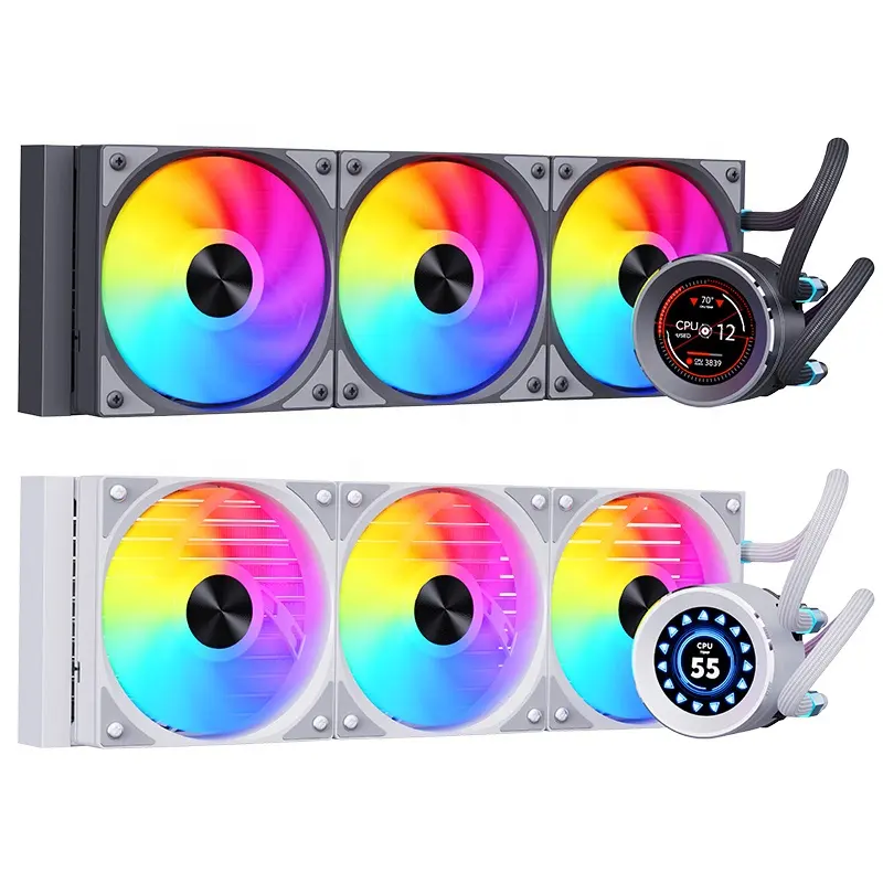 Cooler líquido para Cpu, refrigerador ARGB para PC, refrigerador líquido para Cpu, ventilador de refrigeração com água Aio de 360 mm, processador para computador de jogos