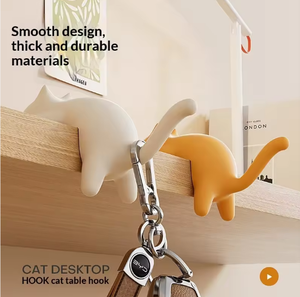 Seamless No-Drilling Desk Edge <b>Cat</b> <b>Backpack</b> Hook Multifunctional Student Desk Side Portable Bag Hanger - Product Image 4