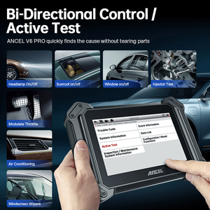 ANCEL V6 PRO OBD2 <strong>Car</strong> Scanner <strong>Key</strong> <strong>Programming</strong> All System Diagnostic Injector Throttle TPMS - Product Image 4