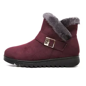New Arrival Winter Warm Women Boots Thick Plush Snow Boots Women Zip Comfortable Outdoor Ankle Boots Cotton Shoes Botas De Mujer