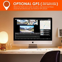 Caméra de voiture 3 canaux enregistreur de conduite à l'intérieur de la voiture Dv avec WIFI GPS Vision de nuit DashCam avant et arrière 4K Dash Cam