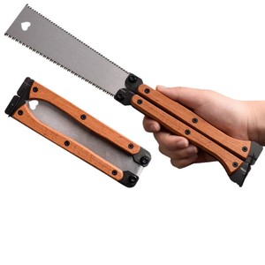 Scie à main pour le travail du bois, double face, pliable à grande vitesse, avec manche en bois, pour tenonnage et coupe fine - Product Image 2