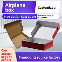 Caja de Embalaje para Avión con Impresión Offset a Color Personalizada, Modelo 001, Cartón Corrugado, Envío Exprés