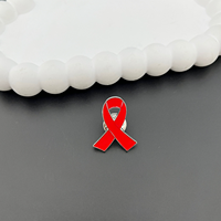 Logo personnalisé sensibilisation cancer du sein rose noir ruban métal insigne doux épinglette