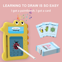 Jouet de dessin de dinosaure interactif et éducatif avec cartes flash parlantes, jouet de développement de l'apprentissage précoce du langage pour enfants