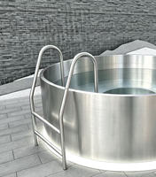 Baignoire de récupération musculaire D&C Double Layer Oval 304SS pour bain froid, usage intérieur, isolée, durable, 60 gal+, pour 2 personnes