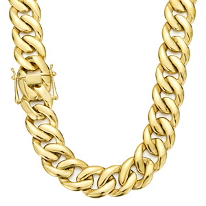 Bijoux Hip Hop, revêtement PVD, plaqué or 14 carats, chaîne cubaine épaisse en acier inoxydable de 21 mm, bracelet pour homme - Product Image 5