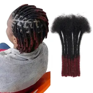 Hot selling Factory Price 100% human hair crochet braiding soft handmade black woman 0.6cm 1B 99j dreadlocks hair extension