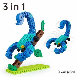 Juego de bloques de construcción de la serie de insectos personalizados PUNGROW, abeja, Libélula, escorpión, bloques de plástico, montaje Natural, regalo educativo para niños - Product Image 5