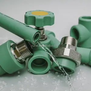 20 מ""מ 25 מ""מ 32 מ""מ 63 מ""מ צינור פלסטיק צינור PPR חם אספקת מים צבע ירוק צינור SDR 11