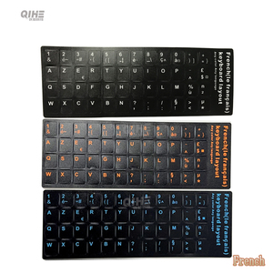Pegatinas de teclado francés Azerty Laptop Keyboard Stickers OEM Small Language <span class=keywords><strong>Español</strong></span> Árabe Francés Teclado Pegatinas de Laptop - Product Image 1
