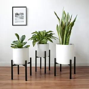 Soporte moderno para plantas, soporte ajustable de Metal para plantas, estante de exhibición para flores para interiores y exteriores