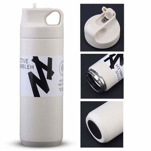 316 Stainless Steel Insulated Water Bottle Pop-Up Lid Portable Thermal Bottle <b>Large</b> Capacity Food Grade Travel Mug - Product Image 6