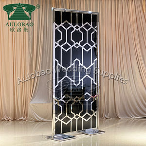 Custom Color Wedding Events Silver Stainless Steel <b>Backdrop</b> Panel - Product Image 3