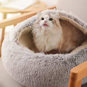 Offre Spéciale long lit en peluche semi-fermé pour <span class=keywords><strong>chat</strong></span> et chien lits chauds pour animaux de compagnie pour petits animaux - Product Image 3