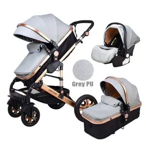 高品质3合1婴儿推车豪华高景观Poussette多功能婴儿推车旅行婴儿推车
