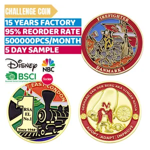 High Quality Manufacturer Custom Challenge Coin No Mold Fees 2D & 3D Die Casting Engraving Colour Mixing Souvenir Coin