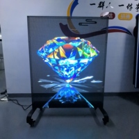 Affiche holographique 3D ultra-légère P3.91 invisible et transparente pour magasin de détail et ascenseur