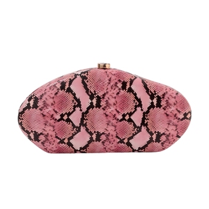 Women Snake Acrylic Evening Bag Irregular <b>Shell</b> Clutch Purse with Detachable Metal Chain Handbags for Party Bridal - Product Image 1