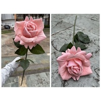 Roses artificielles en soie, réalistes au toucher, en forme de rose d'angle, hydratantes, à pétales souples et bouclés, aux tons d'automne
