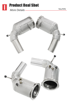 Tubería de Escape de Alto Flujo para 911 992 3.0T, Acero Inoxidable 304 de Alta Calidad con Aislamiento