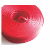 Corde d'emballage, corde de ligature, cordon d'emballage, ficelle en plastique, corde à nouer, corde en nylon, adaptée pour la ligature des crabes ; corde rouge épaisse.