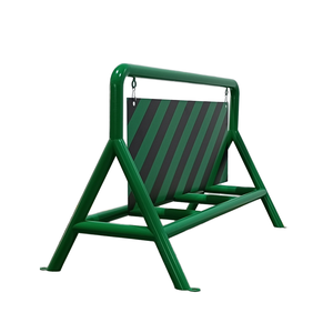 Heavy Duty Interlocking Steel Barricade Galvanized Crowd Control <b>Temporary</b> <b>Fence</b> for Outdoor Traffic Signage - Product Image 1