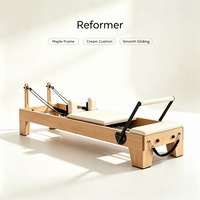 Ensemble complet de Pilates en érable de couleur personnalisable, 5 pièces, rembourrage en cuir PU et éponge, appareil d'entraînement physique